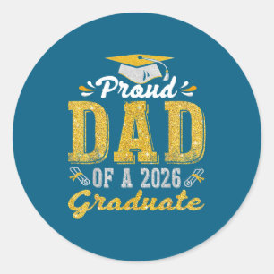 Adesivo Redondo Pai Orgulhoso Turma de Graduados 2026