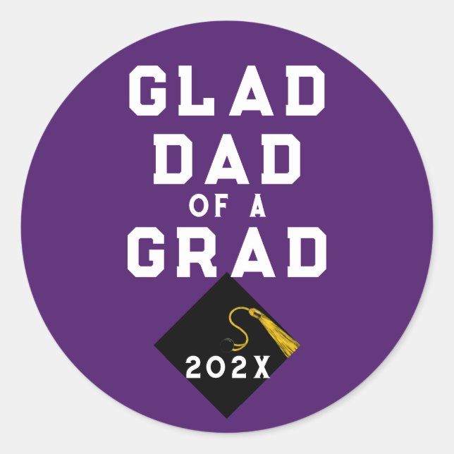 Adesivo Redondo Pai Ortoso de Graduação (Frente)