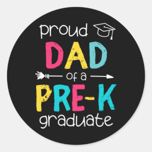 Adesivo Redondo Pai Padre Prek Preschool Family Matching Graduati