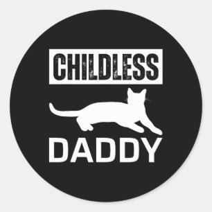 Adesivo Redondo Pai para gatos sem filhos 2024