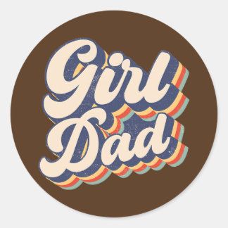 Adesivo Redondo Pai para Homens Vintage Orgulhoso Pai da Pai