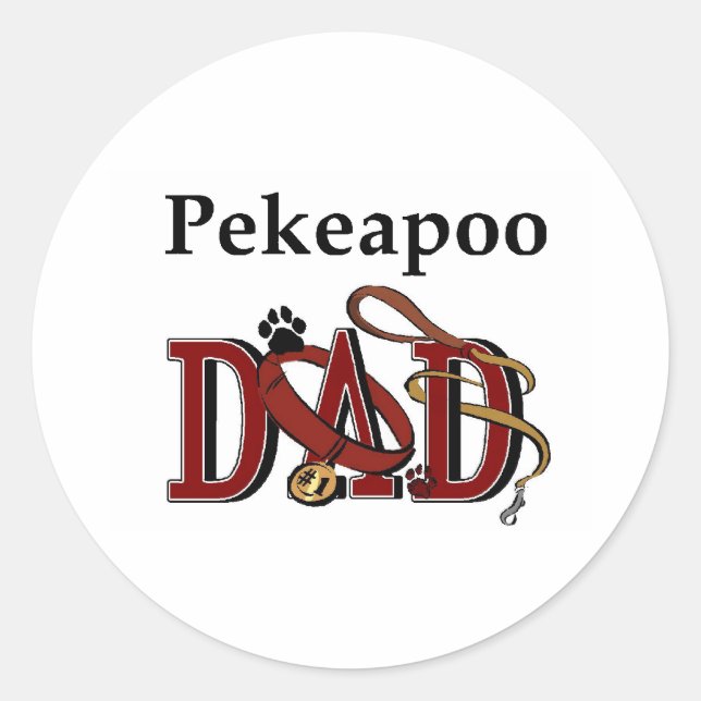 Adesivo Redondo Pai Pekeapoo (Frente)