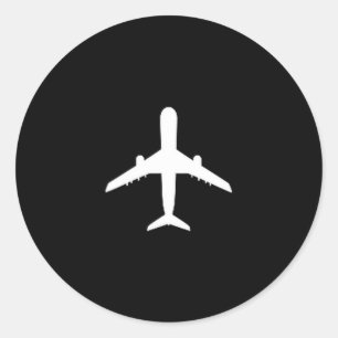 Adesivo Redondo Pai Piloto de Avião Geek de Aviação