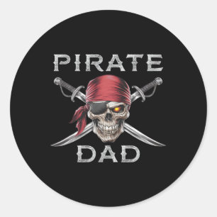 Adesivo Redondo Pai Pirata Mens