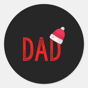 Adesivo Redondo Pai - Pjs de Natal - Pijamas de Natal e Família de