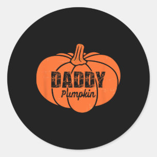 Adesivo Redondo Pai Pumpkin Matando Família Halloween Thanksgivi