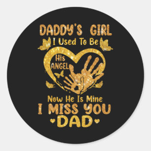 Adesivo Redondo Pai Que Eu Costumava Ser O Dia Do Pai Anjo.