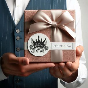 Adesivo Redondo Pai Rei do meu Dia de os pais de vida