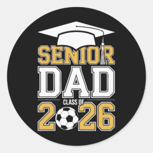 Adesivo Redondo Pai Senior Cl De 2026 Graduado Futebol 2026 Gradua