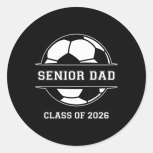 Adesivo Redondo Pai Sênior de Futebol Cl de 2026 Graduação Graduad