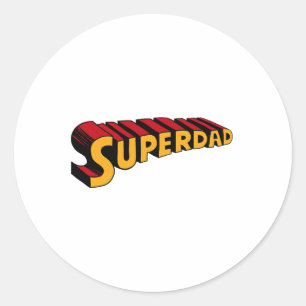Adesivo Redondo Pai Super Pai Super-Pai Funny Super-Herói