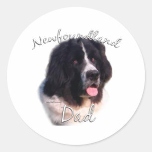 Adesivo Redondo Pai Terra Nova 2, Pai Newfie, Pai Newf