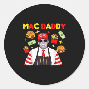 Adesivo Redondo Pai Trump Mac