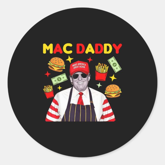 Adesivo Redondo Pai Trump Mac (Frente)