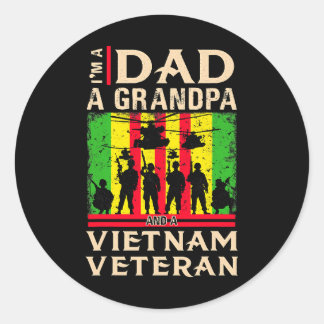 Adesivo Redondo Pai Vovô Vietnã Camisas Veteranas Veteranos pais v