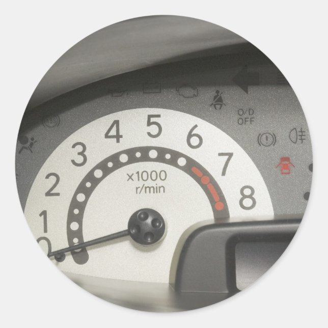 Adesivo Redondo Painel de controle do carro (Frente)