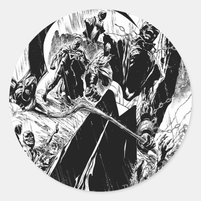 Adesivo Redondo Painel Lanterna Preta - Preto e Branco (Frente)