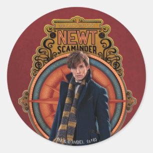 Adesivo Redondo Painel NEWT SCAMANDER™ Art Nouveau em pé