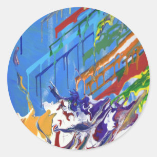 Adesivo Redondo Paint Blast