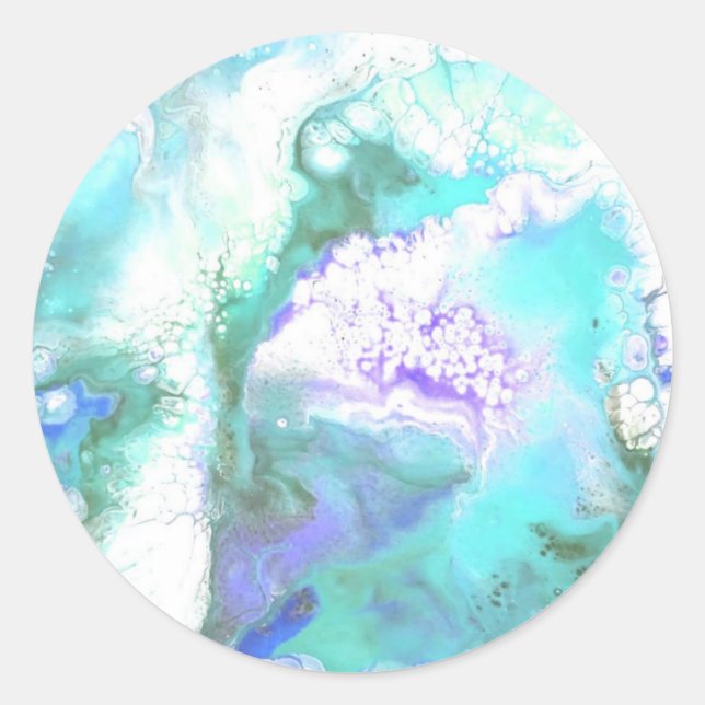 Adesivo Redondo "Paint Pour" (Frente)