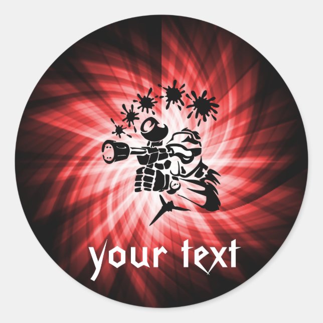 Adesivo Redondo Paintball Vermelho (Frente)