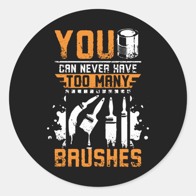 Adesivo Redondo Painter Brush (Frente)