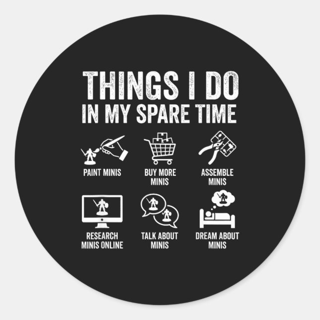 Adesivo Redondo Painting Miniatures Tabletop Wargame Board Games E (Frente)