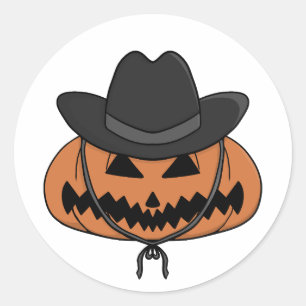 Adesivo Redondo País de Abóbora do Halloween
