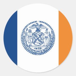 Adesivo Redondo país de Estados Unidos América da bandeira da No