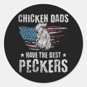 Adesivo Redondo Pais De Galinha Têm Os Melhores Peckers De Adul En
