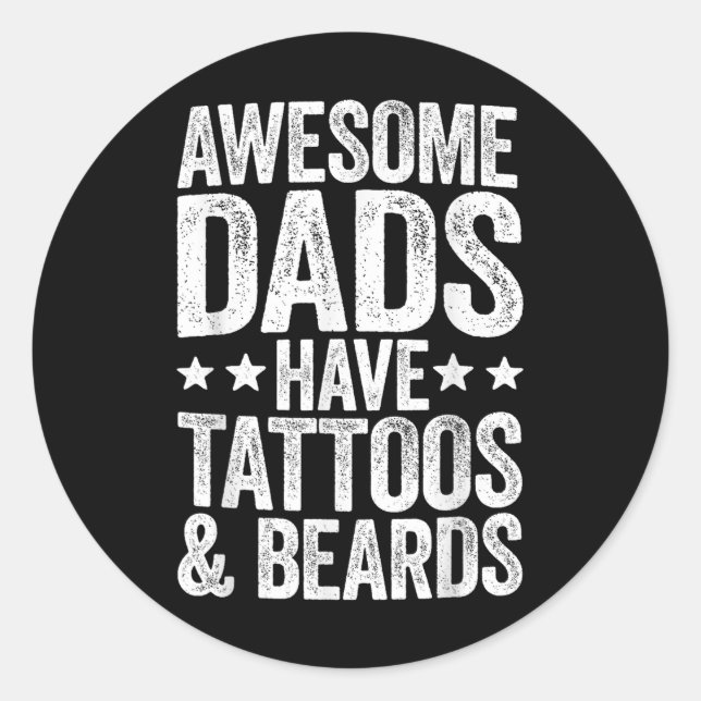 Adesivo Redondo Pais Fantásticos Têm Tatuagens E Dia de os pais De (Frente)