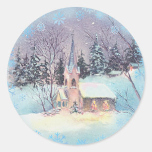 ADESIVO REDONDO PAÍS IGREJA POR SHARON SHARPE