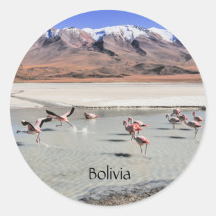 Adesivo Redondo paisagem cênica da Bolívia