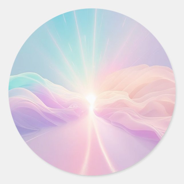 Adesivo Redondo Paisagem ecológica pacífica - Serene ao ar livre (Frente)