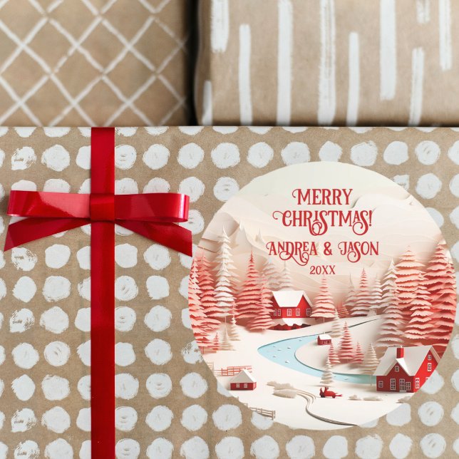 Adesivo Redondo Paisagem Escandinava 3D (Criador carregado)