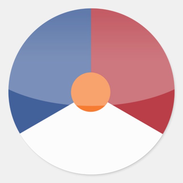 Adesivo Redondo países baixos (Frente)