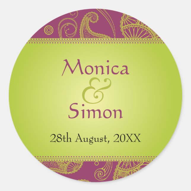 Adesivo Redondo Paisley Dreams Sticker (Frente)