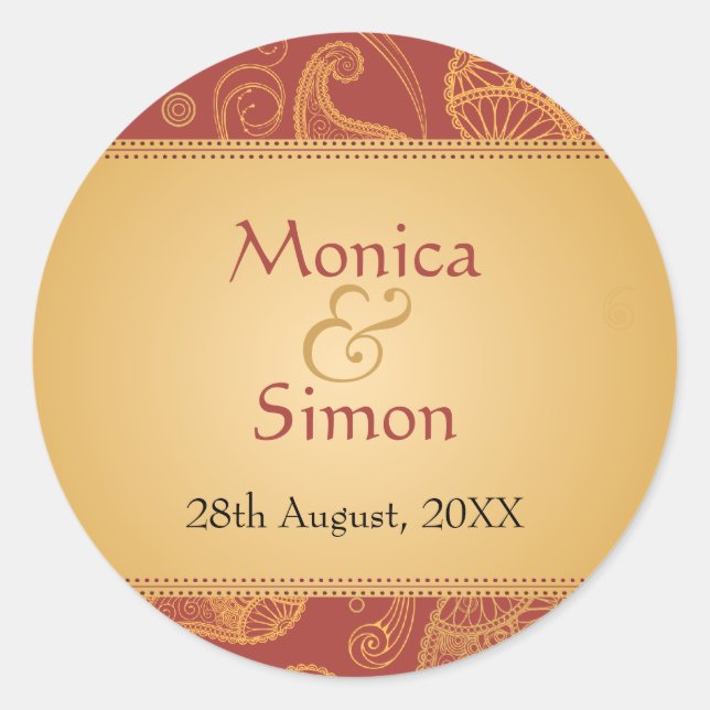 Adesivo Redondo Paisley Dreams Sticker (Frente)