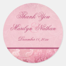 Paisley Floral Rosa Obrigado Sticker