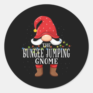 Adesivo Redondo Pajama da família Bungee Jumg Gnome