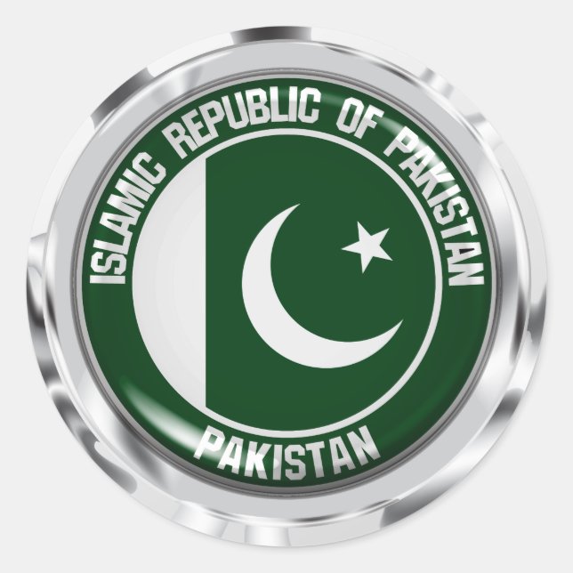 Adesivo Redondo Pakistan Round Emblem (Frente)