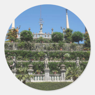 Adesivo Redondo Palácio Borromeo em Stresa, Itália