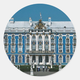 Adesivo Redondo Palácio de Catherine em Pushkin, St Petersburg,