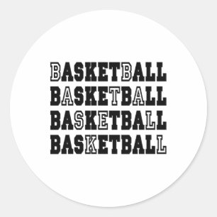 Adesivo Redondo Palavra de Basquete