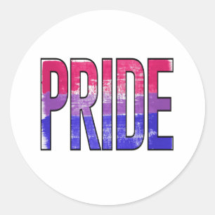 Adesivo Redondo Palavra de Orgulho Bissexual