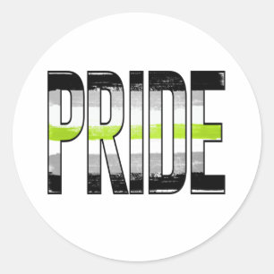 Adesivo Redondo Palavra de Orgulho do Agender