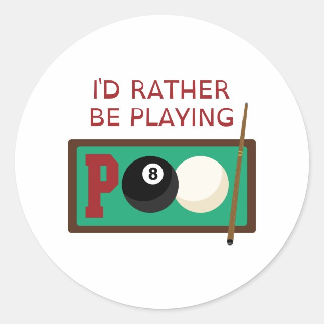 Adesivo Redondo Palavra de piscina (Frente)