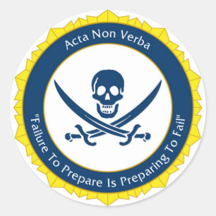 Adesivo Redondo Palavras da ação não - acta latin não Verba