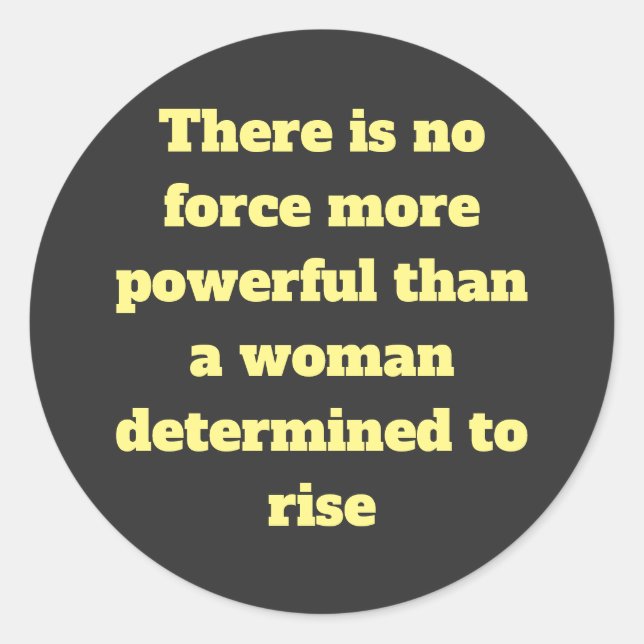 Adesivo Redondo Palavras de empoderamento para mulheres em (Frente)