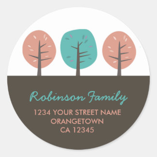 Adesivo Redondo Palavras de Retorno das Árvores Kitsch